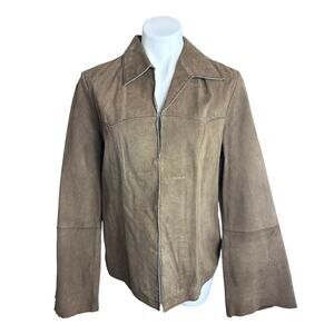 Vtg Faded Glory Jacket Sz Large Suede 1990s Western Y2K Boho Festival